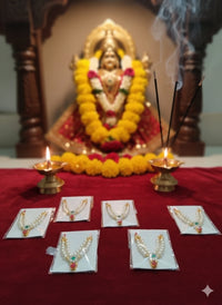 Premium Pearl Haar (Necklace) for Deity Idol - Pack of 6