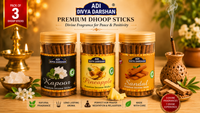 ADI DIVYA DARSHAN Premium Dhoop Sticks Combo Pack of 3 | Kapoor , Pineapple & Sandal | Long Lasting Divine Fragrance