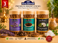 ADI DIVYA DARSHAN Premium Dhoop Sticks Combo Pack of 3 | Lavender , Guggal & Kapoor | Long Lasting Divine Fragrance