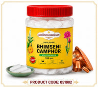 Adi Divya Darshan Premium Bhimseni Camphor – Pure Natural Kapoor Crystals (100g)