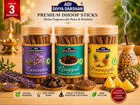 ADI DIVYA DARSHAN Premium Dhoop Sticks Combo Pack of 3 | Lavender , Guggal & Pineapple | Long Lasting Divine Fragrance