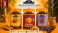 ADI DIVYA DARSHAN Premium Dhoop Cones Combo Pack – Sandal , Loban & Lavender Fragrance | Long Lasting Aroma | Natural Incense Cones for Pooja, Meditation & Home