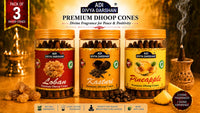 ADI DIVYA DARSHAN Premium Dhoop Cones Combo Pack – Loban , Kasturi & Pineapple Fragrance | Long Lasting Aroma | Natural Incense Cones for Pooja, Meditation & Home