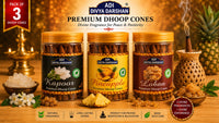 ADI DIVYA DARSHAN Premium Dhoop Cones Combo Pack – Kapoor , Pineapple & Loban Fragrance | Long Lasting Aroma | Natural Incense Cones for Pooja, Meditation & Home