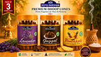 ADI DIVYA DARSHAN Premium Dhoop Cones Combo Pack – Lavender , Guggal & Pineapple Fragrance | Long Lasting Aroma | Natural Incense Cones for Pooja, Meditation & Home