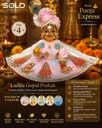 Laddu Gopal Stone & Bead Poshak | Solo Shopper | Size 4