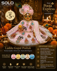 Laddu Gopal Stone & Bead Poshak | Solo Shopper | Size 5