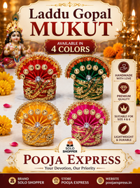 Laddu Gopal Mukut - Size 6 (Set of 4 Colors)