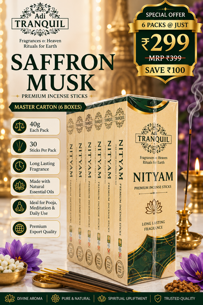 Adi Tranquil Nityam Premium Incense Sticks – Master Carton (6 Boxes)